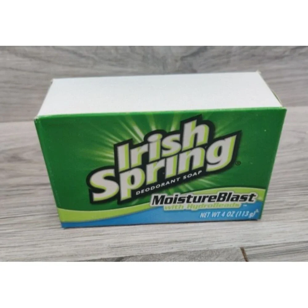 Irish Spring Moisture Blast With HydroBeads Bar Soap Lot 6 New 4oz Discontinued